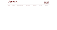 Desktop Screenshot of hallsfunerals.com.au