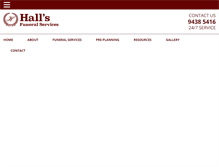 Tablet Screenshot of hallsfunerals.com.au